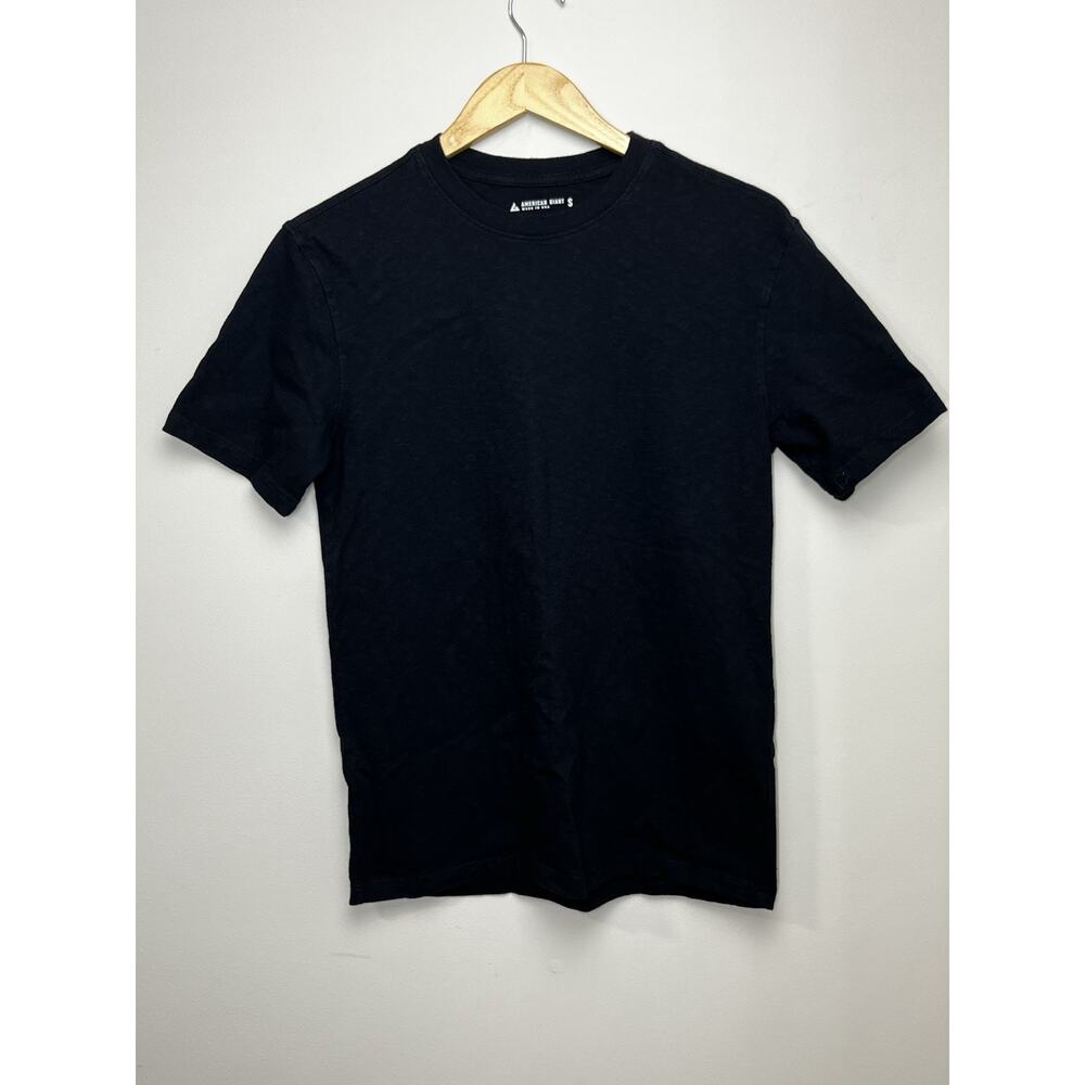 American Giant Cotton Tee Mens Small Black Midweight T Shirt Made in USA